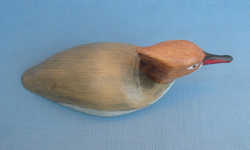 Miniature Redbreasted Merganser Hen Decoy